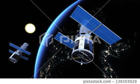 衛星和地球 136503029