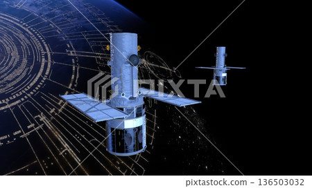 衛星和地球 136503032