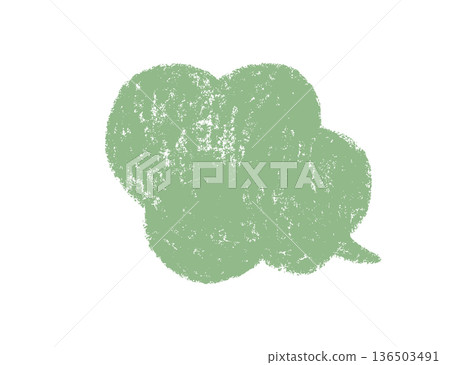 Crayon speech bubble. Green doodle text frame. Hand drawn pastel comic dialog box. Chalk texture speech bubble. Chat balloon. Cloud shape. Vector illustration isolated on white background. Crayon speech bubble. Green doodle text frame. Hand drawn pastel comic dialog box. Chalk texture speech bubble. Chat balloon. Cloud shape. Vector illustration isolated on white background. 136503491