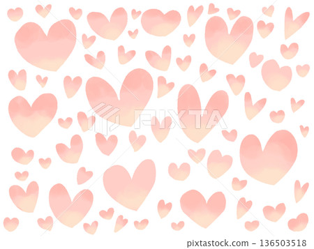 Pale watercolor heart background 136503518
