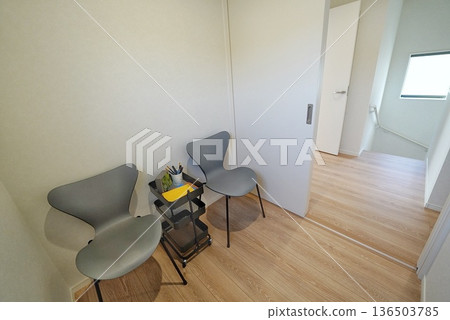 Simple children's room on the second floor 136503785