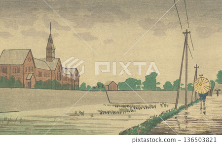 Tokyo in the Meiji Period: "Toranomon College of Engineering" by Yasuji Inoue (1864-1889) 136503821