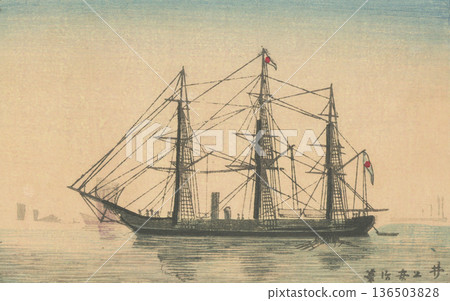 明治時代的東京:井上靖二(1864-1889)的《品川外》 明治時代的東京:井上靖二(1864-1889)的《品川外》 136503828