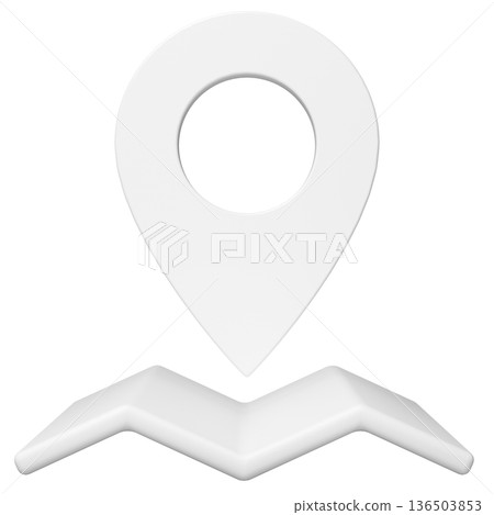 3D 影像地圖 pin_white 3D 影像地圖 pin_white 136503853