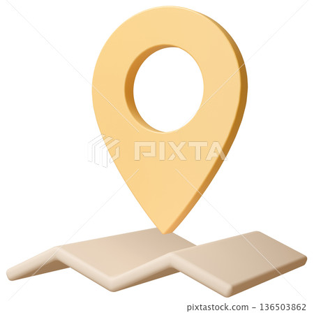 3D圖像地圖 pin_yellow 136503862