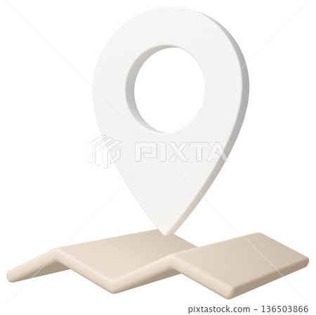 3D 影像地圖 pin_white 3D 影像地圖 pin_white 136503866