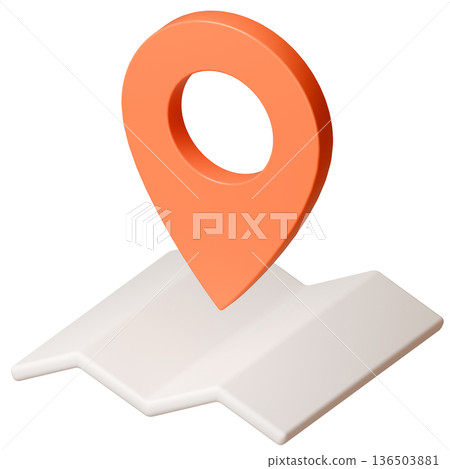 3D 影像地圖 pin_orange 3D 影像地圖 pin_orange 136503881