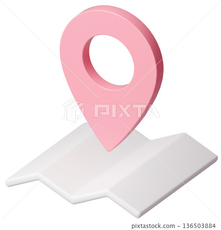 3D image_map pin_pink 136503884