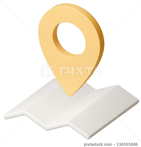 3D image_map pin_yellow 3D image_map pin_yellow 136503886