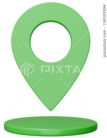 3D image_map pin_green 136503894
