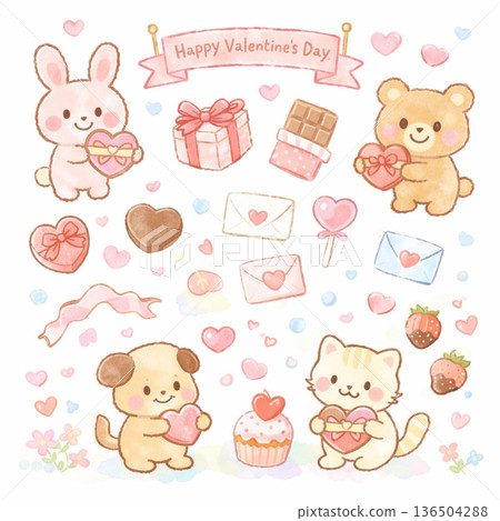 Valentine's Day Animals Valentine's Day Animals 136504288