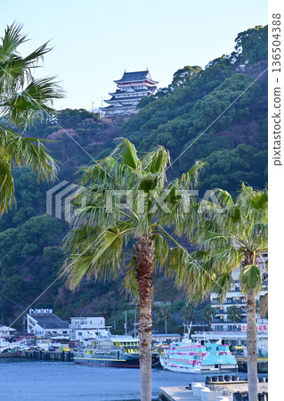 Atami hot spring town streets 136504388