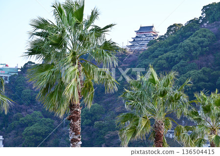 Atami hot spring town streets 136504415