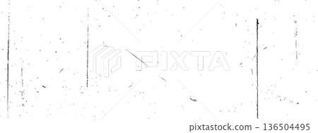 Vintage film grain and scratch texture overlay for old cinema or photo effect. Distressed background with noise and dust particles. Vintage film grain and scratch texture overlay for old cinema or photo effect. Distressed background with noise and dust particles. 136504495