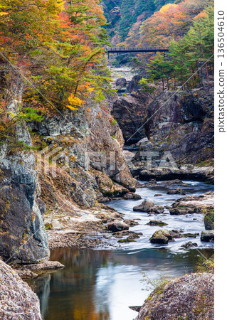 [Tochigi Prefecture_Ryuokyo] When you get off the station, you will find the park of yellow leaves, rocks and water, Ryuokyo 136504610