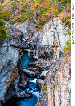 [Tochigi Prefecture_Ryuokyo] When you get off the station, you will find the park of yellow leaves, rocks and water, Ryuokyo 136504620
