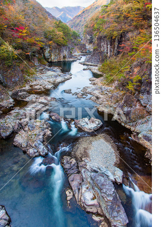 [Tochigi Prefecture_Ryuokyo] When you get off the station, you will find the park of yellow leaves, rocks and water, Ryuokyo 136504637