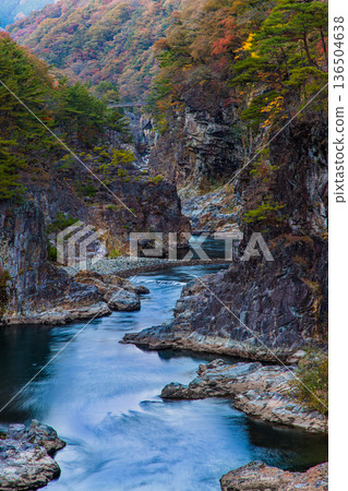 [Tochigi Prefecture_Ryuokyo] When you get off the station, you will find the park of yellow leaves, rocks and water, Ryuokyo 136504638