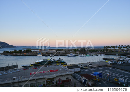 Evening view of Atami coast Evening view of Atami coast 136504676