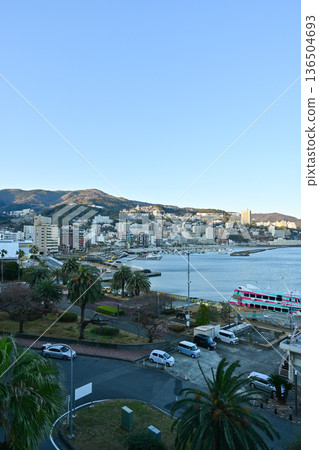 Evening view of Atami coast Evening view of Atami coast 136504693