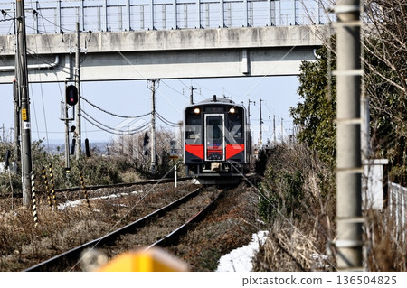 A train approaching the station A train approaching the station 136504825