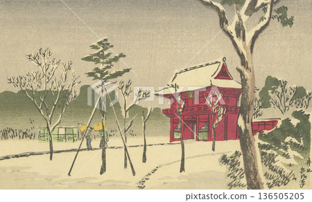 Tokyo in the Meiji Period: "Nezu Shrine" by Yasuji Inoue (1864-1889) 136505205