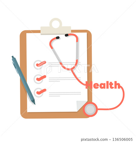 Medical Clipboard with Stethoscope and Pen Medical Clipboard with Stethoscope and Pen 136506005