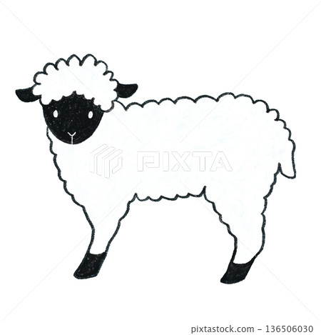 簡單的綿羊圖 簡單的綿羊圖 136506030