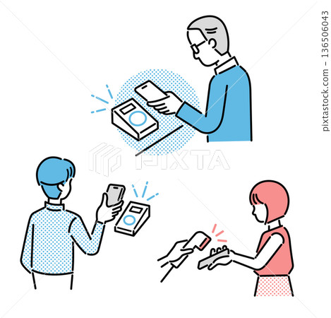 Smartphone payments for various generations Smartphone payments for various generations 136506043