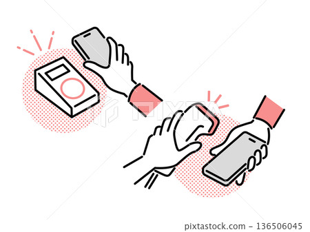 女性手中的智慧型手機支付 女性手中的智慧型手機支付 136506045