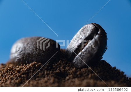 Fresh coffee beans Fresh coffee beans 136506402