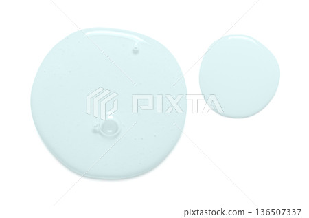 Cosmetic product for skin care. Shower gel or serum or moisturizer. Isolated on white. 136507337