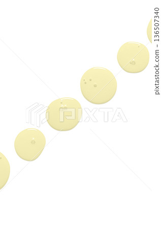 A sample of body serum or moisturizing gel or micellar water. Isolated on white A sample of body serum or moisturizing gel or micellar water. Isolated on white 136507340