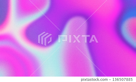 Holographic lo-fi grain noise Fluid Pattern in Neon Pink Colors, Modern 2000s, Y2K Aesthetic 136507885