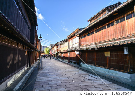 Higashi Chaya District with blue sky Higashi Chaya District with blue sky 136508547