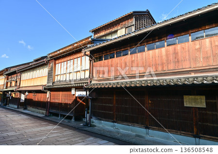 Higashi Chaya District with blue sky Higashi Chaya District with blue sky 136508548