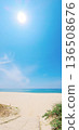 我奔向潔白的夏日沙灘、耀眼的陽光、蔚藍的天空和大海。 136508676