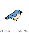 One super cute little blue bird, Enjun's body shape with a yellow beak, and the station figure is active and healing! Suitable animals, birds or natural design. Color changeable, limited release 136508785