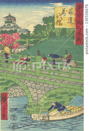 歌川廣重:東京著名的現代化地標:磐梯橋 歌川廣重:東京著名的現代化地標:磐梯橋 136508876