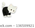 Business Cat Character Series | Bowing, Apology, Greeting Image (White Background, Copy Space Available) 136509921
