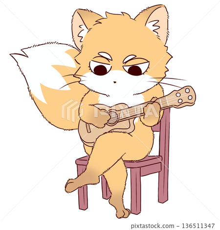一隻狐狸在演奏弦樂器 一隻狐狸在演奏弦樂器 136511347