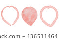 Three watercolor cherry blossom petal illustrations 136511464