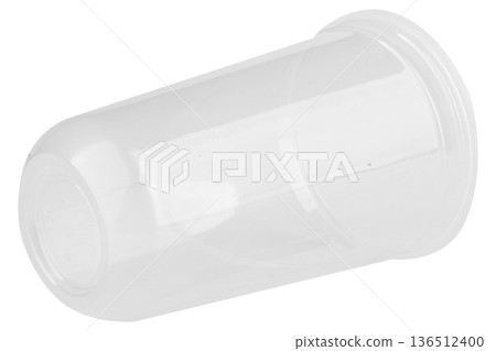 plastic cup isolated on white background transparent empty 136512400