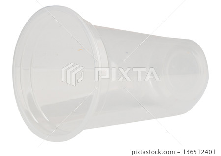 plastic cup isolated on white background transparent empty plastic cup isolated on white background transparent empty 136512401