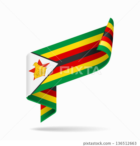 Zimbabwean flag ribbon icon for patriotic, cultural, or national designs. Vector illustration. Zimbabwean flag ribbon icon for patriotic, cultural, or national designs. Vector illustration. 136512663
