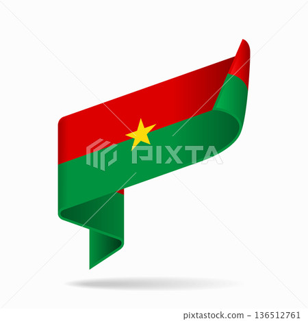 Burkina Faso flag ribbon icon for patriotic, cultural, or national designs. Vector illustration. Burkina Faso flag ribbon icon for patriotic, cultural, or national designs. Vector illustration. 136512761