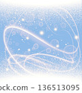 Abstract winter background with snowflakes and stars. 136513095