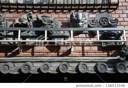 Street corner scenery sketch photo Street corner scenery sketch photo 136513146