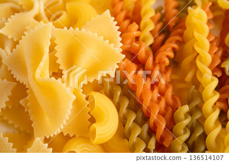 Pasta noodles for cooking Italian food. Pasta noodles for cooking Italian food. 136514107