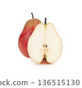 Red Pear Isolated on White Background 136515130